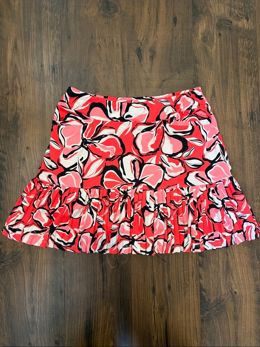 Tail Pink & Black Floral-Print Tennis Skirt